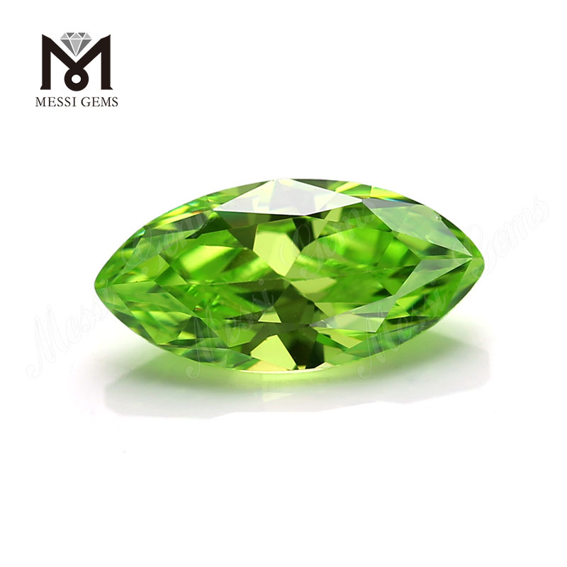 fábrica verde manzana marquise zirconia cúbica sintética suelta cz piedra