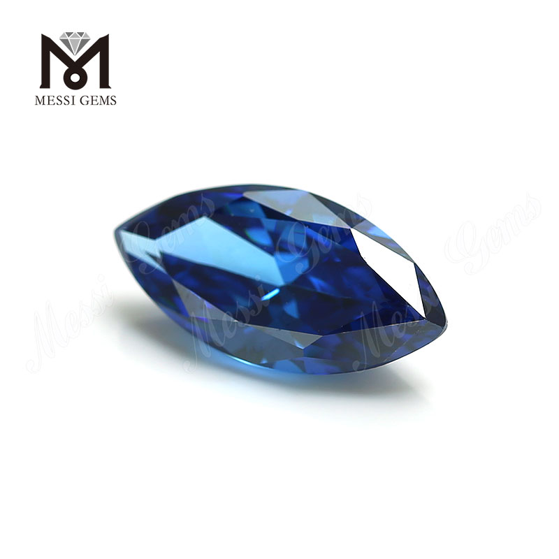Marquesa de alta calidad Forma 7x14mm Topacio azul CZ Precio de piedra de zirconia cúbica