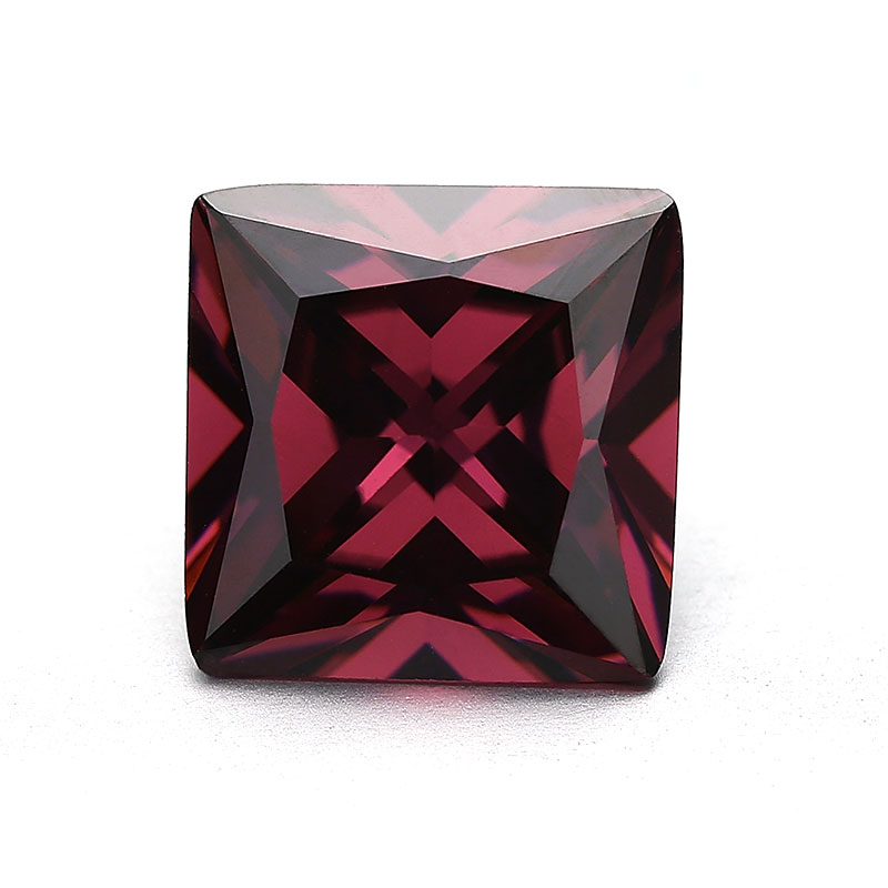 Rodolita zirconia cúbica de alta calidad precio de fábrica forma cuadrada piedras CZ