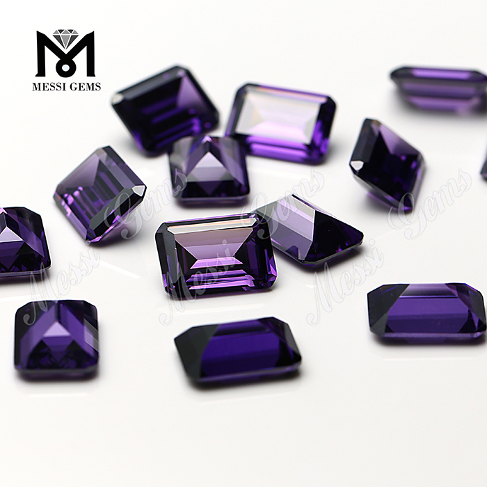 13*18 amatista gemas sueltas zirconia cúbica talla esmeralda