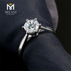 boda 1ct 14k / 18k anillos personalizados anillo de oro moissanite para mujer