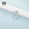 Messi Gems anillo de plata de ley 925 con diamante moissanite de 1 quilate