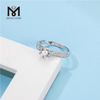 Messi Gems anillo de plata de ley 925 con diamante moissanite de 1,5 quilates para mujer