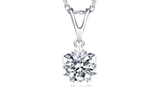 Messi Gems 1 Carat Moissanite Diamond 925 Sterling Silver colgante para mujeres