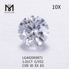 1.01 quilates G VS2 Redondo BRILLANTE IDEAL diamantes creados en laboratorio