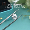 1.24 quilates F VS2 EXCELENTE Diamante redondo IDEAL elaborado en laboratorio