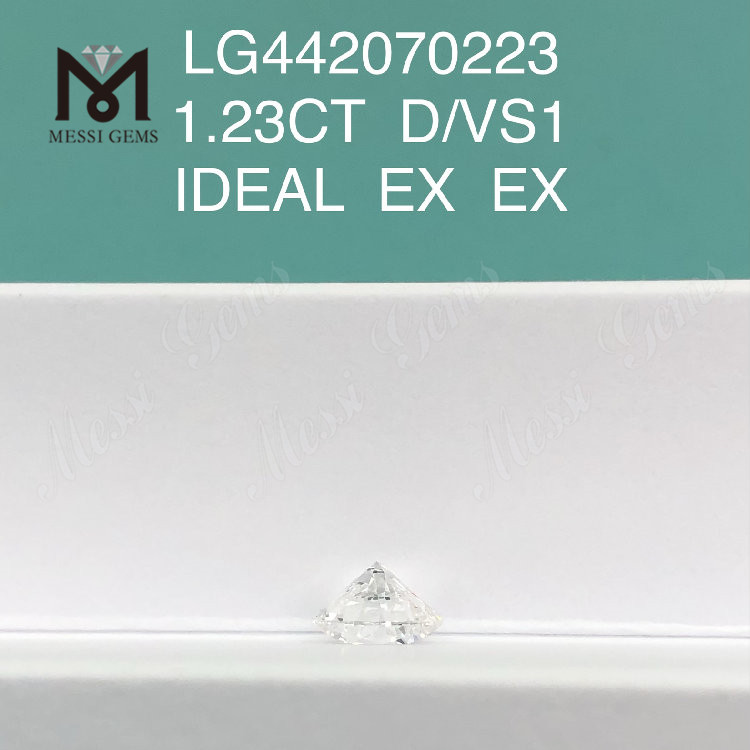 1.23 quilates D VS1 Redondo BRILLANTE IDEAL Diamante cultivado en laboratorio IGI