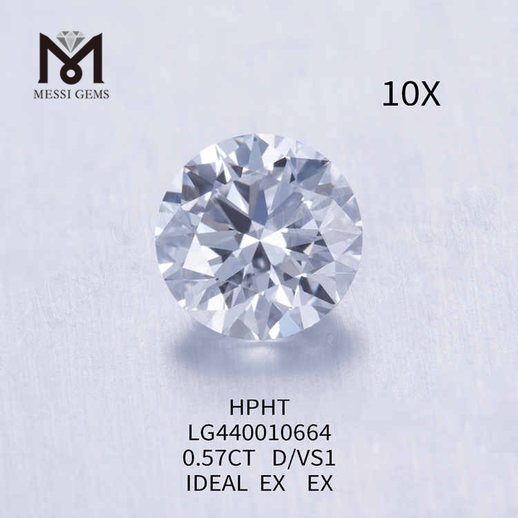 0.57CT D/VS1 diamantes redondos cultivados en laboratorio en línea IDEAL