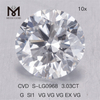  3.03CT G SI1 3VG cvd laboratorio diamante forma redonda