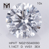 Diamantes de laboratorio HPHT D 3EX vvs de forma redonda de 1,14 quilates