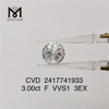 3CT F laboratorio diamante 3EX forma redonda cvd laboratorio cultivado diamante en venta