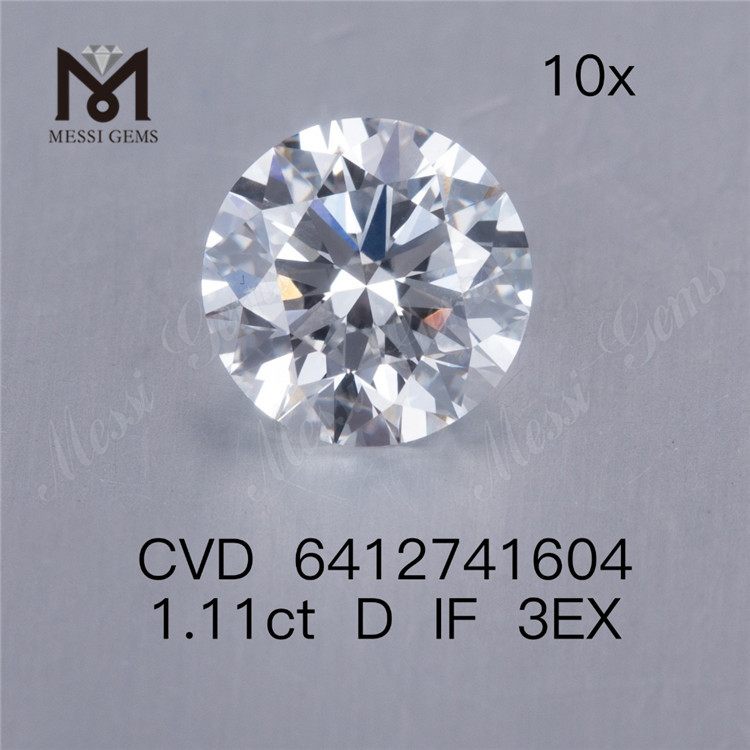 1.11ct D cvd diamante Precio al por mayor IF 3EX hombre hecho diamante en oferta