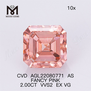 2.00CT ROSA DE LUJO VVS2 EX VG CVD COMO diamante de laboratorio AGL22080771
