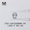 1.52ct F vs cvd diamante cvd precio barato de diamante de laboratorio suelto