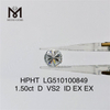 1.50CT D VS hpht diamante EX precio de fábrica de diamantes de laboratorio
