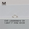1.20ct F Vvs2 Venta de diamantes sueltos de laboratorio OVAL Diamante barato hecho por el hombre CVD