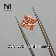 1.66ct rosa sintético SQ laboratorio diamante cvd laboratorio cultivado diamantes precio al por mayor
