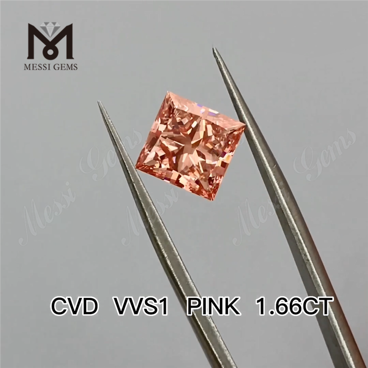 1.66ct rosa sintético SQ laboratorio diamante cvd laboratorio cultivado diamantes precio al por mayor