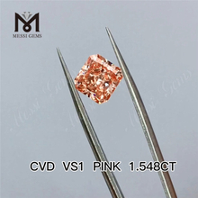 1.548ct vs1, la mejor venta, diamante de laboratorio suelto radiante, precio al por mayor de diamantes de laboratorio sueltos radiantes