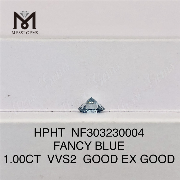 Diamante de laboratorio de color 1.00CT FANCY BLUE VS2 HPHT NF303230005