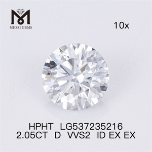 2.05CT D VVS mejor diamante de laboratorio suelto hpht 2 quilates diamante hecho por el hombre en oferta