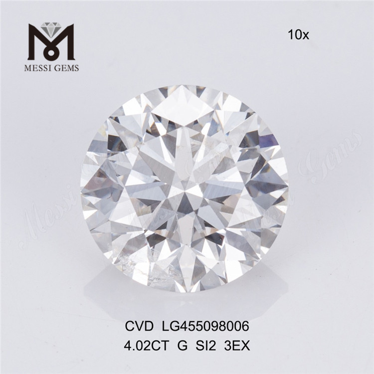 4.02CT G rd mejor venta diamante de laboratorio suelto 3EX rd diamante cvd suelto en oferta
