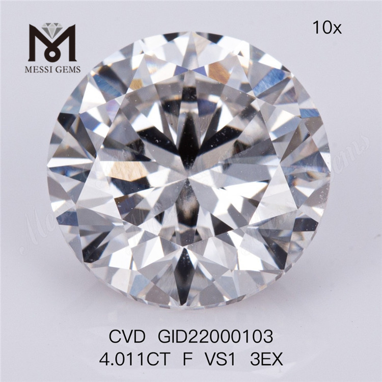 Precio del diamante sintético 4.011ct CVD F VS1 3EX por quilate
