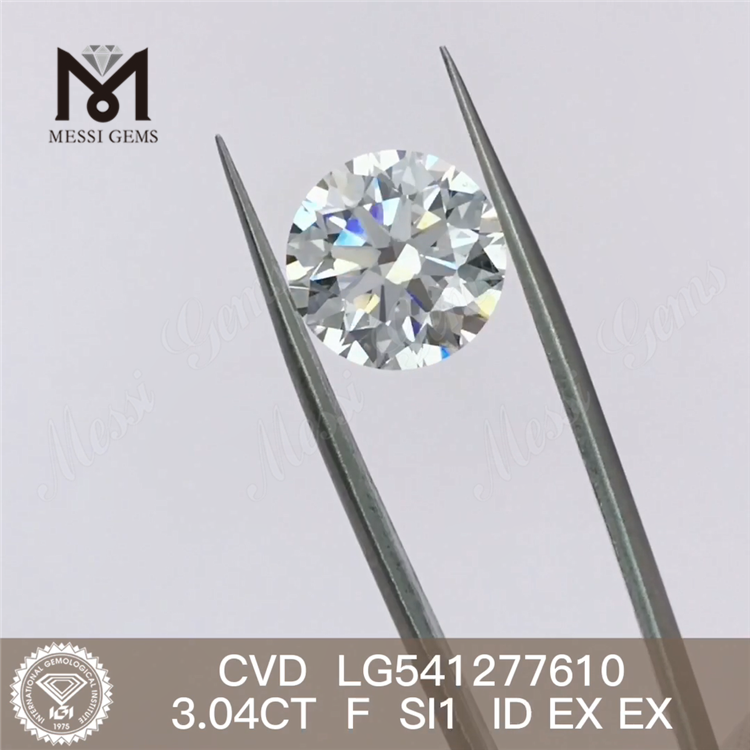 3.04CT F cvd diamante hecho por el hombre si1 diamante de laboratorio suelto precio de fábrica