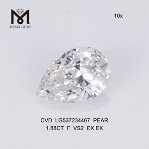 1.88ct F VS2 2 quilates diamante artificial PEAR diamantes sintéticos chinos