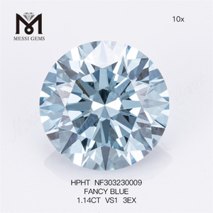 1.14CT VS1 3EX FANCY BLUE diamante de laboratorio redondo suelto HPHT NF303230009