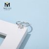 Anillo de plata de ley 925 con diamante moissanite de 2 quilates para boda