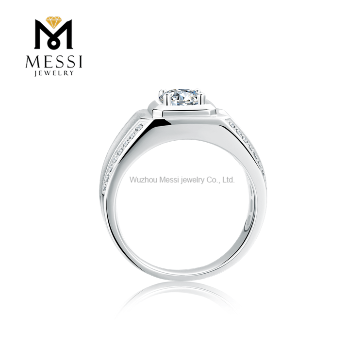 Anillos de hombre de joyería de plata 925 de alta calidad anillo de moissanita para hombre