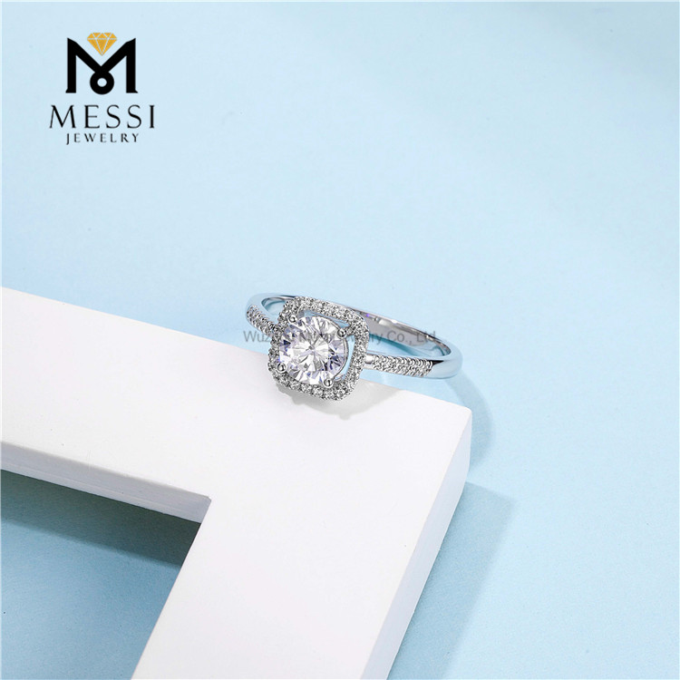 Anillo de plata de ley 925 para mujer, anillos de diamantes de moissanita a la moda de alta calidad, envío gratis