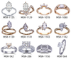 Anillos de compromiso de talla esmeralda con diamantes cultivados en laboratorio IGI de color E de 1 ct