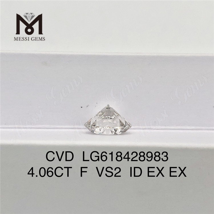  4.06CT F VS2 ID CVD diamantes cultivados en laboratorio de corte personalizado 丨Messigems LG618428983