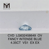 4.35CT VS1 CVD OV laboratorios de diamantes. AZUL INTENSO FANCY LG632458649 丨Messigems