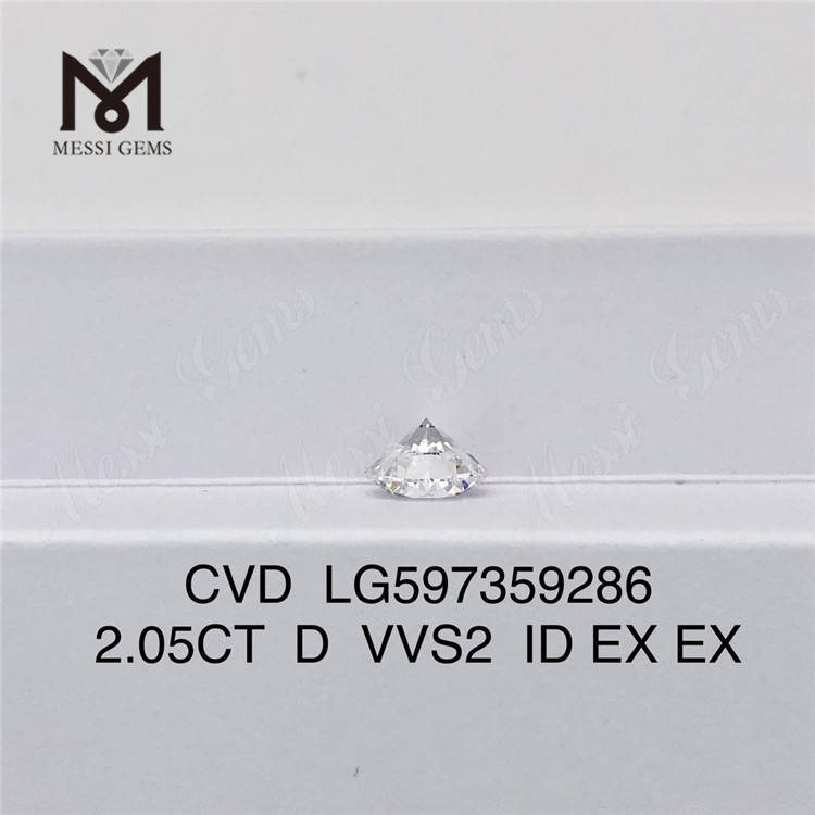 2.05CT D VVS2 ID EX EX cvd diamante 2 quilates CVD LG597359286丨Messigems