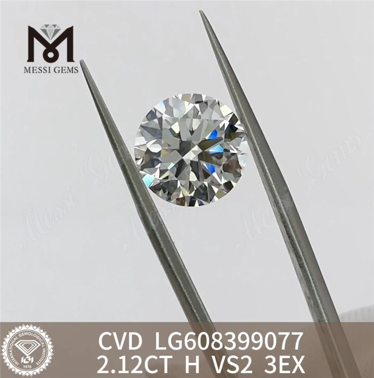 2.12CT H VS2 Diamantes hechos en laboratorio hechos a medida precio al por mayor CVD LG608399077 丨Messigems