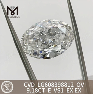 9.18CT E VS1 OV diamantes de laboratorio con certificación igi Brillo certificado IGI 丨Messigems LG608398812