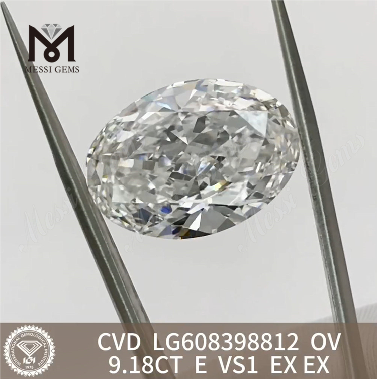 9.18CT E VS1 OV diamantes de laboratorio con certificación igi Brillo certificado IGI 丨Messigems LG608398812