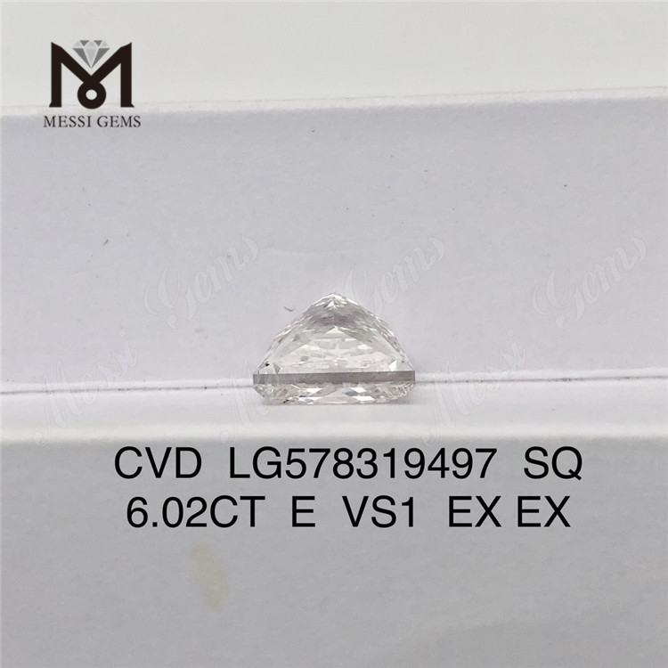 6.02CT SQ E VS1 EX EX mayor diamante fabricado en laboratorio CVD LG578319497