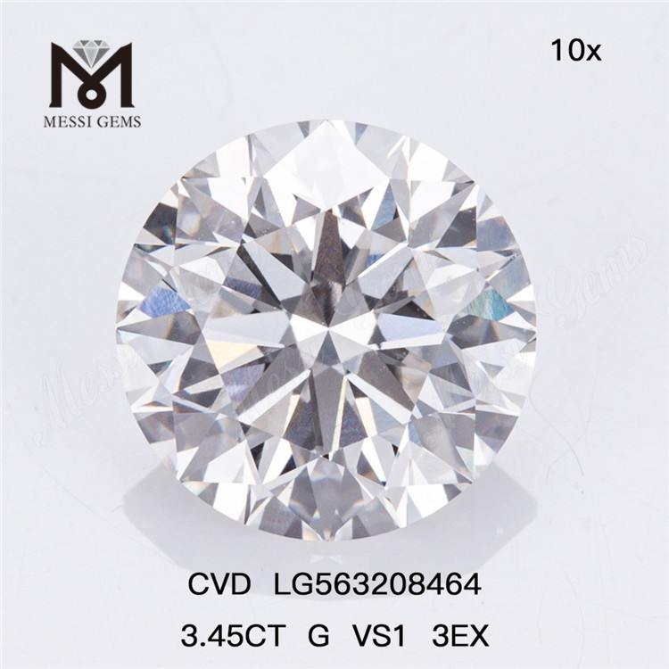 3.45CT G VS1 3EX Libere su creatividad con diamantes cultivados en laboratorio CVD LG563208464 丨Messigems