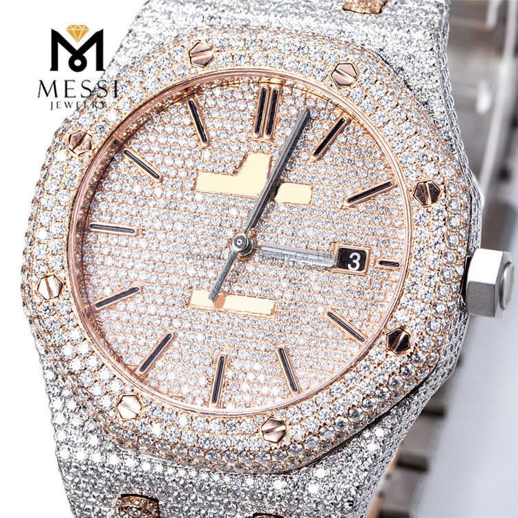 Relojes elegantes y duraderos Reloj Moissanite para hombres modernos