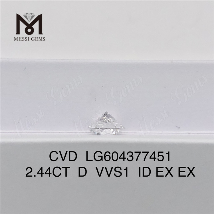 Diamantes con certificación igi de 2,44 quilates D VVS1 Diamante suelto asequible para diseñadores de joyas 丨Messigems LG604377451