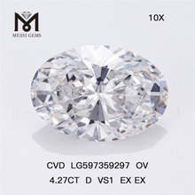 4.27CT D VS1 EX EX Diamantes OV CVD de alta calidad para compradores mayoristas a granel CVD LG597359297 丨Messigems