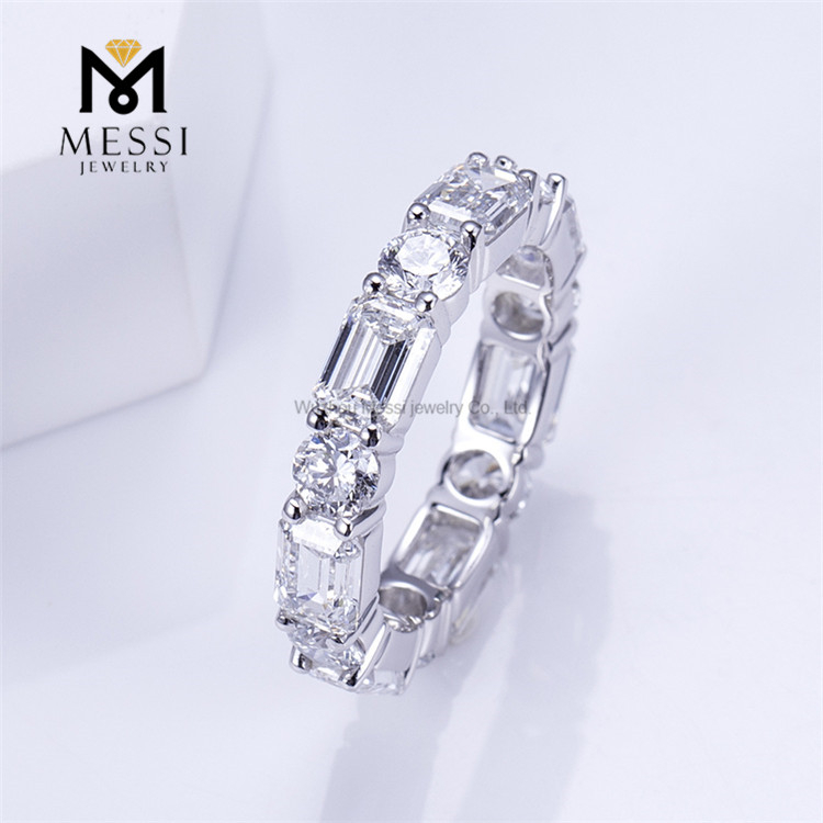 Anillos de compromiso de diamantes cultivados PT950 6.2G Belleza ética para toda la vida