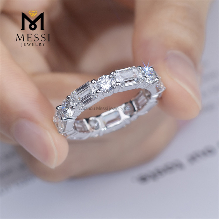 anillo de bodas de diamante de laboratorio