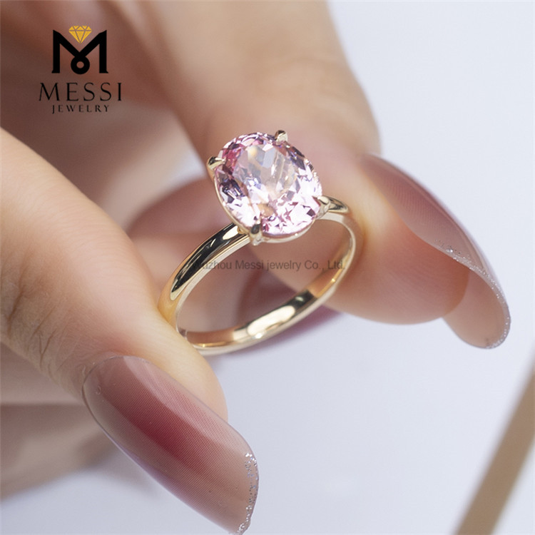 anillo de diamante rosa creado en laboratorio