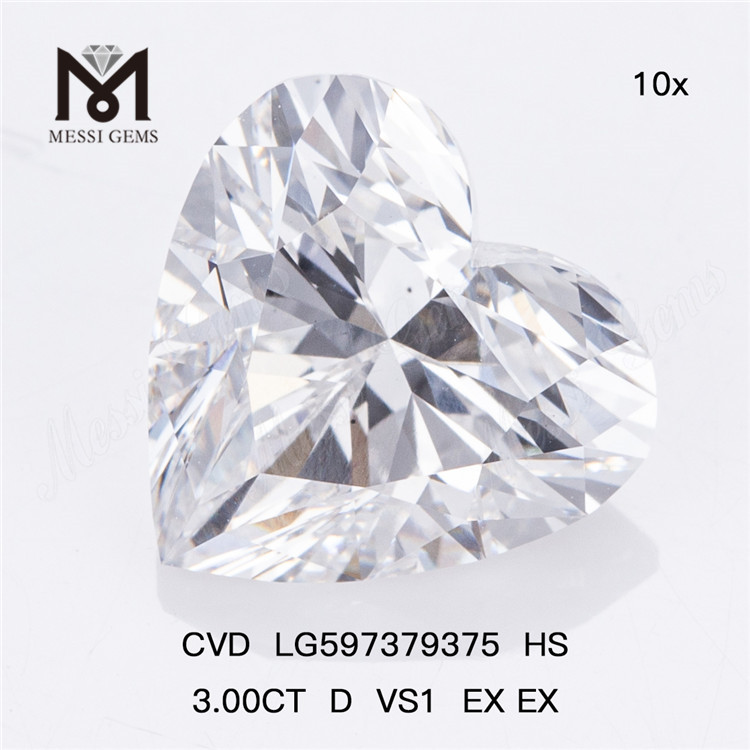 3.00CT D VS1 EX EX Explore Premium CVD HS diamantes creados en laboratorio LG597379375 丨Messigems