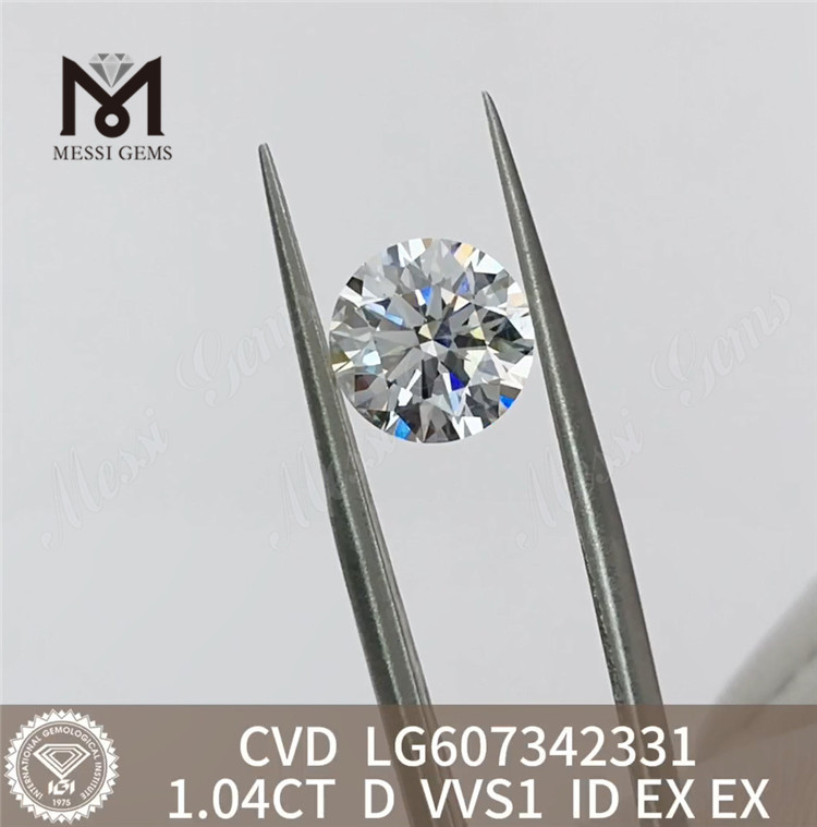  1.04CT D VVS1 Diamante cultivado en laboratorio Precio por quilate Cree con confianza CVD丨Messigems LG607342331